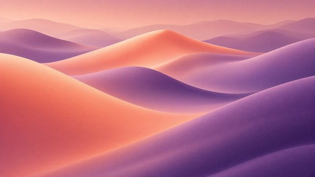 Smooth abstract dunes in warm coral and violet gradients, clean minimal composition suited for a lock screen, original AI device wallpaper